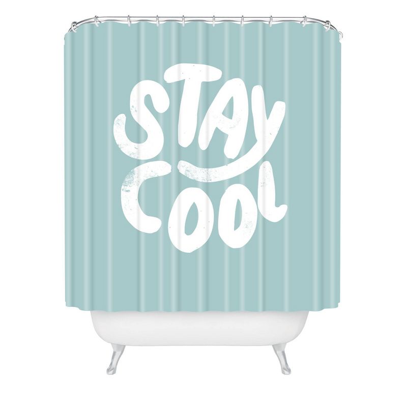 Phirst Stay Cool Shower Curtain Blue - Deny Designs, 1 of 5