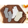 Alilang Women's 3-Pack Soft Knit Ankle Socks with Scalloped Trim and Embroidered Bow Detail - 3 of 4