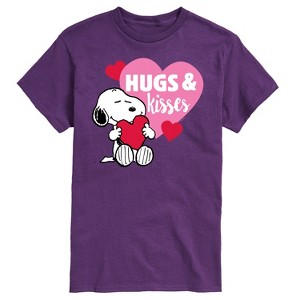 Men's - Peanuts - Snoopy Hugs And Kisses Short Sleeve Graphic T-Shirt - 1 of 4