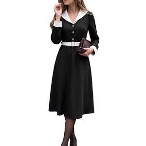 business cocktail dress YESFASHION Women's Casual Swing Maxi Long Sleeve Lapel V Neck A Line Half Length Button Work Wedding Dress S Black : Target Red dress Size:4T Shirt YGroup_2707 V-Neck Backless Cap Sleeve white party dress women