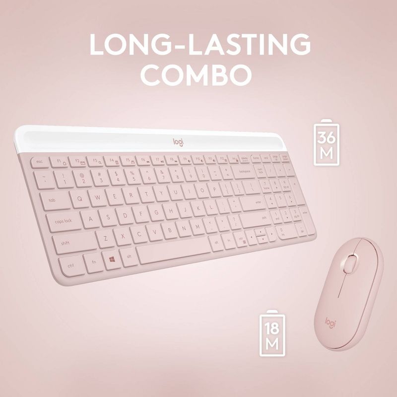 Logitech MK470 Keyboard - Pink, 6 of 12