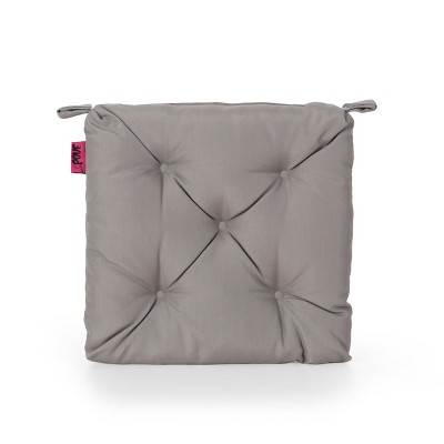 GDFStudio Bryson Outdoor Water Resistant Fabric Tufted Chair Cushion with Fasteners