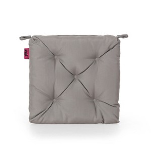GDFStudio Bryson Outdoor Water Resistant Fabric Tufted Chair Cushion with Fasteners - 1 of 4