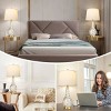 Set of 2 Gold Shell Pearl Tile Table Lamps, Modern Coastal Bedside Lamps with USB Port, 3-Way Touch Control, LED Bulbs Included – Cuddlewood - 4 of 4
