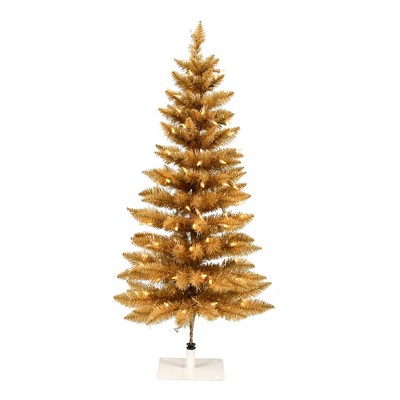 Vickerman Gold Fir Artificial Christmas Tree PreLit