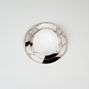 Ozarke Transform Gold Marble Plate Set - Multicolor - 1 of 4