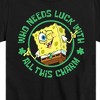 Boys' - SpongeBob Squarepants - Who Needs Luck With This Charm Short Sleeve Graphic T-Shirt - 2 of 4