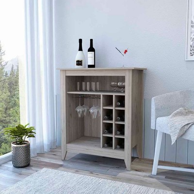 NicBex Mobile Kitchen Island Cart Morden Kitchen Carts on Wheels with Storage,2 Open Shelves and 8 Bottle Rack for Kitchen