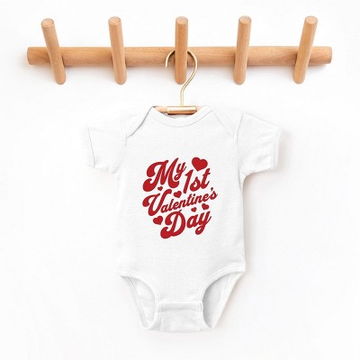 The Juniper Shop First Valentine's Cursive Baby Bodysuit