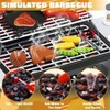 Grill Playset,Toy with Smoke Sound, Light Wheel, Movable Pretend Kitchen Toy Birthday Gift - 2 of 4