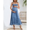 Clearlove Women's Sleeveless Maternity Dress Adjustable Strappy Summer Casual Swing Dress for Daily Wearing - 4 of 4