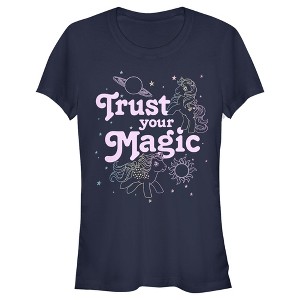 Juniors Womens My Little Pony Trust Your Magic Stars T-Shirt - 1 of 3