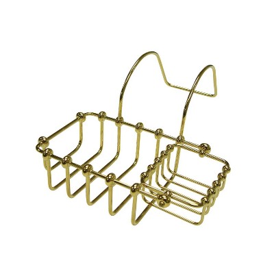 Brass Wall Mounted Shower Caddy Basket Polished Chrome Bathroom