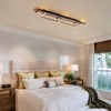 LLHZSY Integrated LED Rectangle Wood Semi Flush Mount Ceiling Light for Hallway Foyer - 49 1/4” - 4 of 4