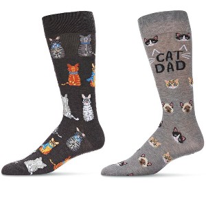 MeMoi Men's 2 Pair Animal Assortment Black-Blue 10-13 - 1 of 2