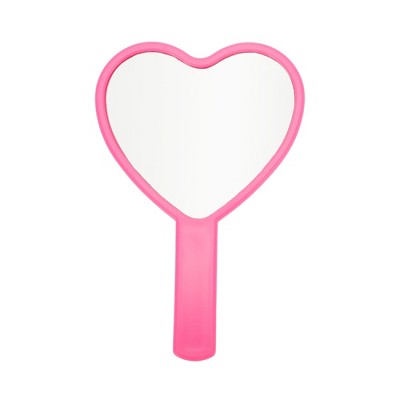 Unique Bargains Heart-shaped Handheld Mirror 1 Pc
