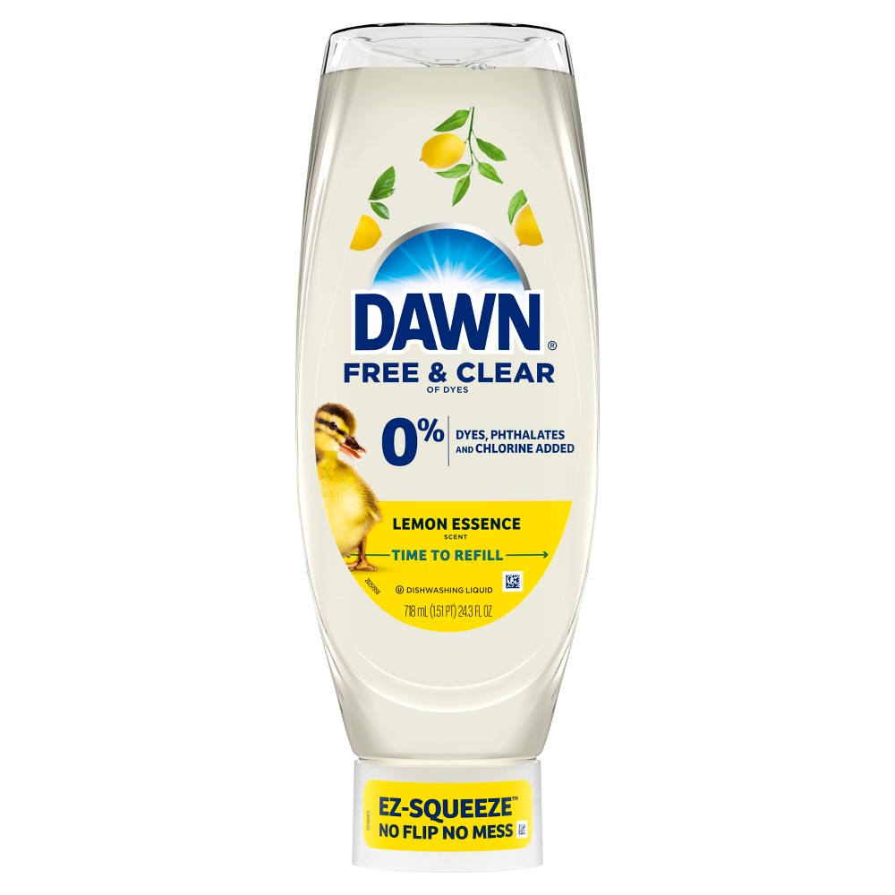 Dawn Lemon Essence Free & Clear Ez Squeeze Dishwashing Liquid - 24.3 fl oz