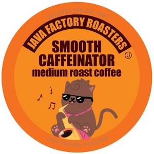 Java Factory Single Cup Coffee Keurig, Smooth Caffeinator Medium Roast, 80 Count - 1 of 4