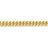 Black Bow Jewelry 7.3mm 10k Yellow Gold Hollow Miami Cuban (Curb) Chain Bracelet - 2 of 4