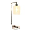 Creekwood Home Vintage Vantage 18.8" Minimalist Curved Arm Desk Lamp with Clear Glass Shade - 2 of 4