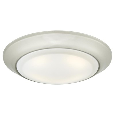Sleek Brushed Nickel 7.38'' LED Canless Recessed Light for Indoor/Outdoor