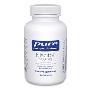 Pure Encapsulations Niacitol 500 mg - Hypoallergenic No-Flush Niacin to Support Digestion, Hormone Synthesis, and Tissue Formation - 120 Capsules - 1 of 4
