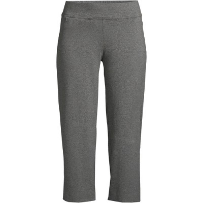 Lands' End Women's Petite Starfish Mid Rise Elastic Waist Pull On Crop Pants  - Small - Black : Target