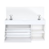 NicBex 39.76"/39.37" Shoe Rack Bench with Cushioned Seat,Entryway Bench with 3/4-Tier Flip-Up Drawers,Shoe Bench for Entrance,Hallway&Bedroom,White - 3 of 4