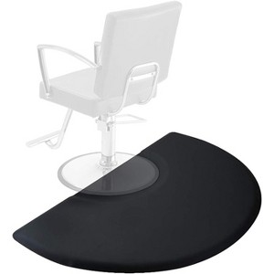 Salon Mat, Suitable for Barbers, 3 feet x 5 feet, Barber Shop, Salon Chair Mat, Semi-circular, Standing, Hairdressing Equipment, Black - 1 of 4