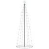 vidaXL Christmas Tree Warm White PVC, metal 2 x 6 ft Foldable - 3 of 4