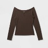 Women's Slim Fit Long Sleeve Keyhole T-Shirt - Wild Fable™ - 4 of 4