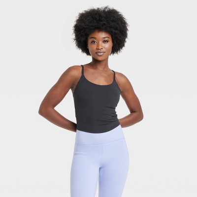 Women's Everyday Soft Cami Crop Tank Top - All In Motion™ Black L : Target