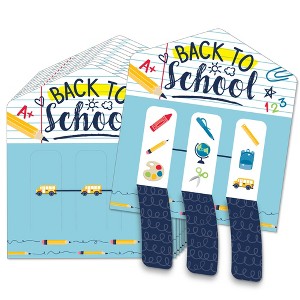 Big Dot of Happiness Back to School - First Day of School Classroom Game Pickle Cards - Pull Tabs 3-in-a-Row - Set of 12 - 1 of 4