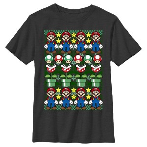 Men's Nintendo Ugly Christmas Mario T-Shirt - 1 of 4