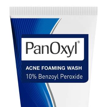 PanOxyl Maximum Strength Antimicrobial Acne Foaming Wash for Face, Chest and Back with 10% Benzoyl Peroxide - Unscented - 5.5oz