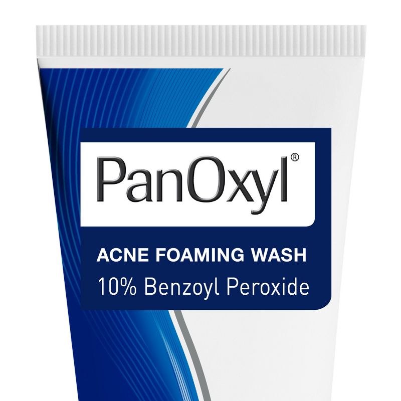 PanOxyl Maximum Strength Antimicrobial Acne Foaming Wash for Face, Chest and Back with 10% Benzoyl Peroxide - Unscented - 5.5oz, 1 of 15
