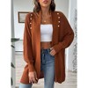 Women's Pearl Embellished Cardigan Long Sleeve Open Front Knit Sweater - 4 of 4