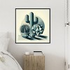 Amanti Art Succulents in Angled Vases by David Galan Canvas Wall Art Print Framed - 4 of 4