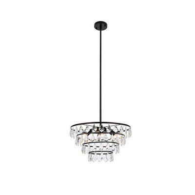 Elegant Lighting Ella 6 - Light Pendant in  Black