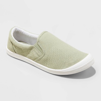 green slip ons