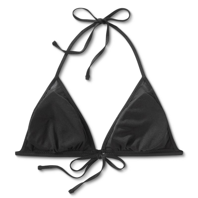 Women's Mesh Triangle Bikini Top - Shade & Shore™ Black, 2 of 3