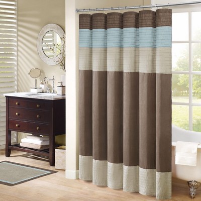 CAVINAS Faux Silk Lightweight Dupioni Fabric Shower Curtain, Featuring Textured Dupioni Fabric & Easy-Care Machine-Washable Design