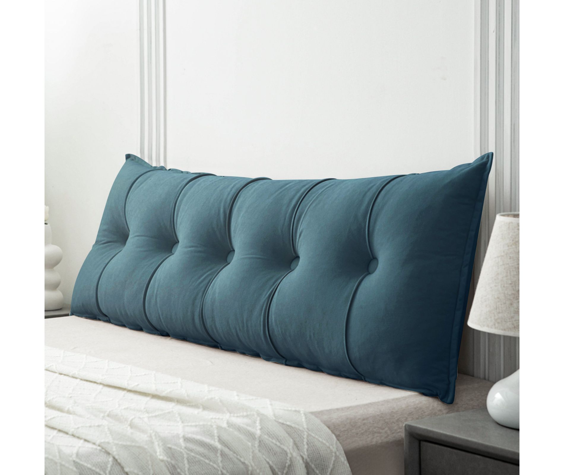 Bekrvio Headboard Pillow for Bed, Rectangular Bolster Reading Pillow with Removable Cover, Soft Backrest Support Cushion for Bed