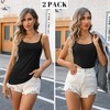V FOR CITY Women's Shelf Bra Camisole Tops Adjustable Spaghetti Strap Cami Tank Tops Cotton Undershirts 2 Pack - 3 of 4