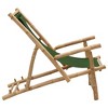 vidaXL Deck Chair Bamboo and Canvas Green - 3 of 4