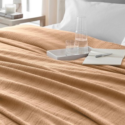 Full Tan Cotton Fleece Machine Washable Blanket