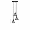 Toltec Lighting Europa 3 - Light Pendant in  Matte Black with 7" Pewter Art Glass Shade - 2 of 2