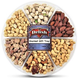 Gourmet Nuts Gift Basket - Nut Assortment Large Gift Tray 6-Pt by It's Delish – Gift Box for Valentines Fathers Mothers Day - 1 of 4