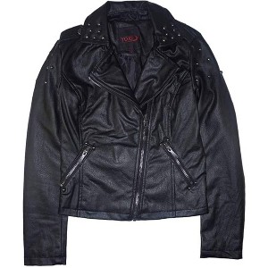 Yoki Little/Big Girls' Moto Style PU Faux Leather Jackets - 1 of 4