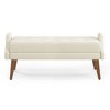 NicBex Storage Bench Looped Yarn Accent Stools with Irregular Geometric Armrests and Rubber Wooden Legs for Bedroom, Entryway - 3 of 4